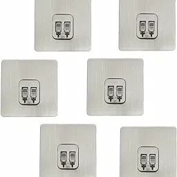 Magic Adhesive Sticker for Bathroom Self Corner Shelves Pack of 6 pcs (Only Stickers) Hook 2-image-9