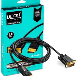 UPortTV-out Cable 1.8 M DisplayPort to VGA Cable Adapter Cord Male to Male HD Video 1080P for TV-image-80