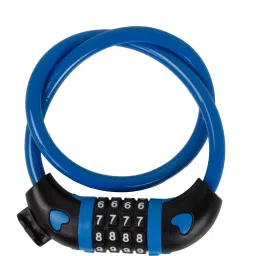 Cable Lock, High Security 4 Digit Resettable Pin, Anti-Theft Protection, Blue Bicycle Lock-image-7