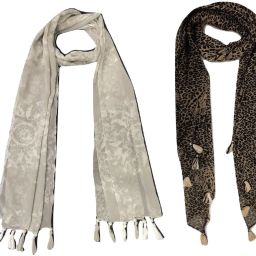 Floral Print Chiffon Women Multicolor Scarf, Stole, Fancy Scarf-image-81