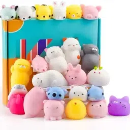 25Pcs Mochi Squishy Toys Kawaii Squishies Animals Panda Cat Paw Cute Mini Soft - 5 cm-image-3