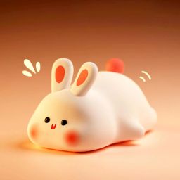 Cute Rabbit Night Light–Touch & Color Change Soft Glow for Kids, Bedroom & Gifts Night Lamp-24