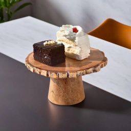 Wooden Cake/Pizza Stand, Pie Server, Snacks Server for Home Wooden Cake Server-23