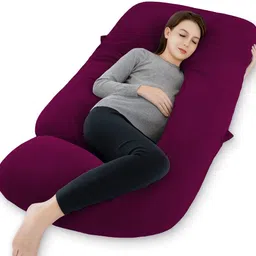 daddy cool premium Lyte G Shaped Velvet Microfibre Solid Pregnancy Pillow Pack of 1-picture-6
