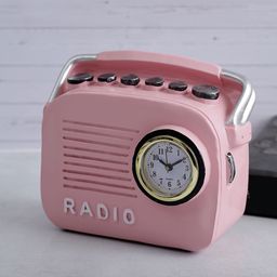 A Vintage Affair- Home Decor Pink Textured Vintage Radio Tabletop Accent Showpiece-image-71