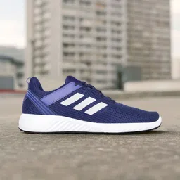 ADIDAS Men Navy Blue & White Flydoot Woven Design Running Shoes-13