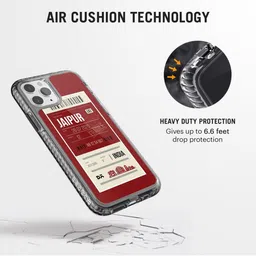 DailyObjects Transparent & Maroon Printed Stride 2.0 Case Cover For iPhone 11Pro image 2