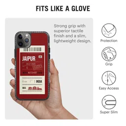 DailyObjects Transparent & Maroon Printed Stride 2.0 Case Cover For iPhone 11Pro image 3