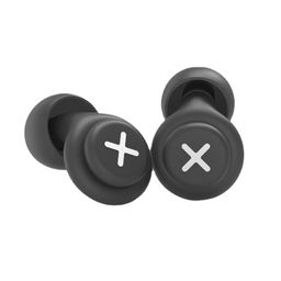 Loopito ear plugs for noise reduction - reusable silicone ear noise blocker for sleeping - noise cancelling earbuds for study, Work, Meditation, Travel (30 dB noise cancellation) (Black) image 1