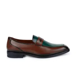 LOUIS STITCH Men's Leatherette Dual Tone Shade Moccasin Shoes image 4