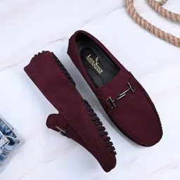 LOUIS STITCH Men Classic Handmade Suede Driving Loafers-picture-27