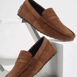 FAUSTO Men Round Toe Lightweight Driving Shoes-28