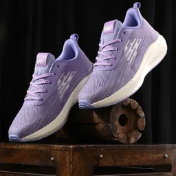 HRX by Hrithik Roshan Women Lavender & White Flyknit Mesh Non-Marking Running Shoes-45
