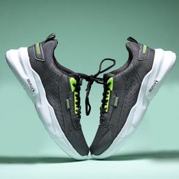 ASIAN Men Black Mesh Running Non-Marking Shoes-picture-48
