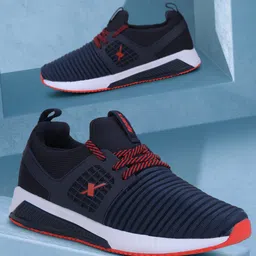Sparx Men Navy Blue Mesh Running Shoes-12