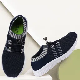 FAUSTO Women Blue Canvas Running Shoes-picture-18