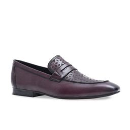 Egle Men Textured Leather Formal Loafers-image-37