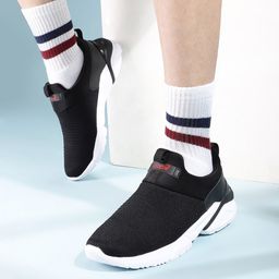 Liberty Men Black Mesh Walking Shoes-picture-57