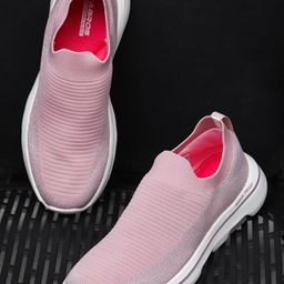 ABROS Women Mauve Mesh Slip-On Running Shoes-picture-28