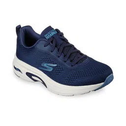 Skechers Women Navy Blue Mesh High-Top Running Non-Marking Shoes-image-17