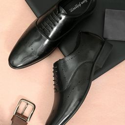 San Frissco Men Black Solid Formal Derbys Shoes-image-88
