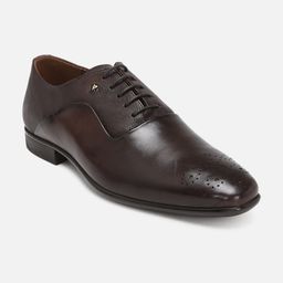 Van Heusen Men Textured Square Toe Leather Formal Oxfords-image-77