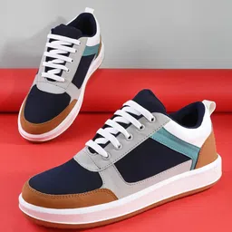 The Roadster Lifestyle Co. Men Navy Blue Colourblocked Lightweight Comfort Insole Sneakers-43