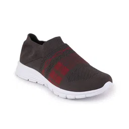 FAUSTO Men Grey Mesh Walking Non-Marking Shoes image 5