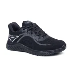 ASIAN Men Black Flyknit Running Mesh Sports Shoes-28