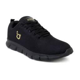 Koburg Men Black Mesh Running Non-Marking Shoes image 3
