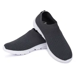 TPENT Men Grey Mesh Running Non-Marking Shoes image 2