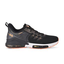 Campus Men Black Mesh Running Shoes image 3