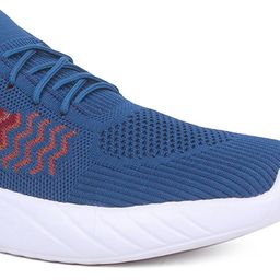 ASIAN Men Turquoise Blue & Red Mesh Running Non-Marking Shoes image 2