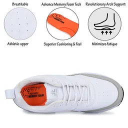 OFF LIMITS Men White Memory Foam Running Shoes image 3
