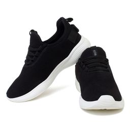 Koburg Men Black Mesh Running Non-Marking Shoes image 2
