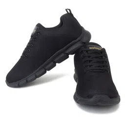 Koburg Men Black Mesh Running Non-Marking Shoes image 4