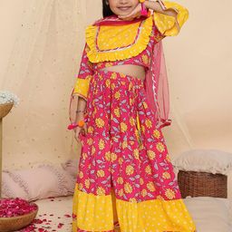 KID1 Girls Printed Ready to Wear Cotton Lehenga Choli With Dupatta-image-63