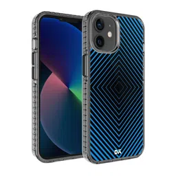 DailyObjects Blue & Black Rhombus Aqua iPhone 12 Back Case-50