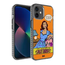 DailyObjects Orange & Blue Sagittarius Stride 2.0 Printed iPhone 12 Phone Case-20