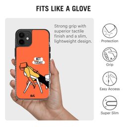 DailyObjects Orange Not Today Printed iPhone 12 Back Case image 5