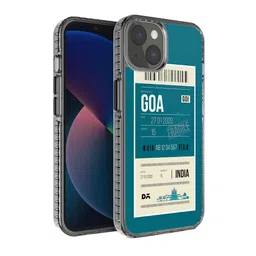 DailyObjects Transparent & Blue Printed iPhone 13 Back Cover-27