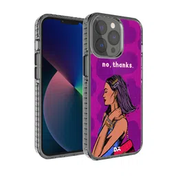 DailyObjects Purple & Brown No thanks Printed iPhone 13 Pro Max Phone Case-2