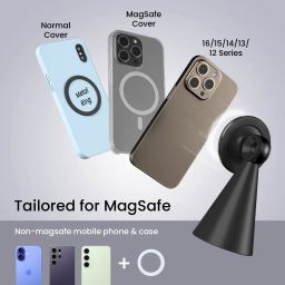 Black Portronics Mogun 5 Magnetic Mobile Holder offers 360° rotation, making it the perfect universal mobile holder for hands-free calls, navigation, and entertainment image 4