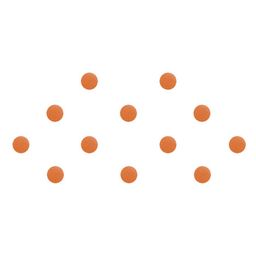 Comet Busters 12 Pcs Reusable Circular Bindis - Orange-33