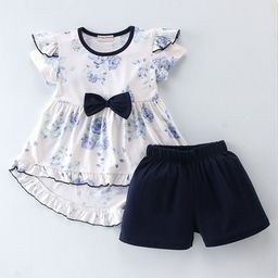 CrayonFlakes Girls Printed Top with Shorts-image-81