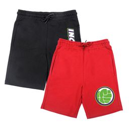 Marvel by Wear Your Mind Boys Set Of 2 Red Printed Hulk Shorts-image-78