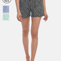 Dreamz by Pantaloons Women Multicoloured Checked Lounge shorts-image-55
