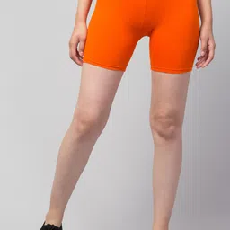 Apraa & Parma Women Orange Slim Fit Pure Cotton Sports Shorts-picture-46