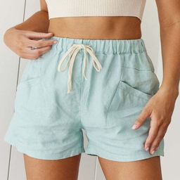 Stylecast X KPOP Blue Women Mid-Rise Shorts-image-10