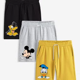 x2o Boys Pack of 3 Printed Mickey Mouse Outdoor Shorts-image-27